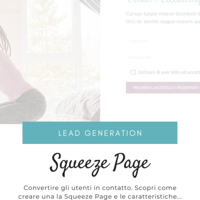 Squeeze page: una pagina per incrementare la lista contatti