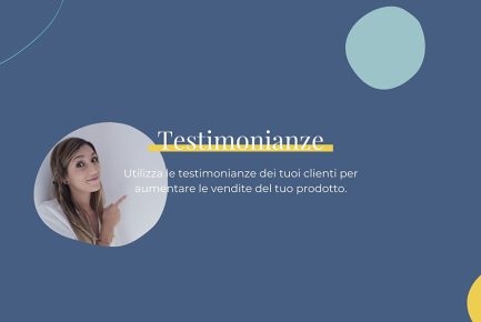 Testimonianze pagina di vendita prodotto